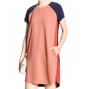 BANANA REPUBLIC COLOR BLOCK SHIFT DRESS SIZE 14
